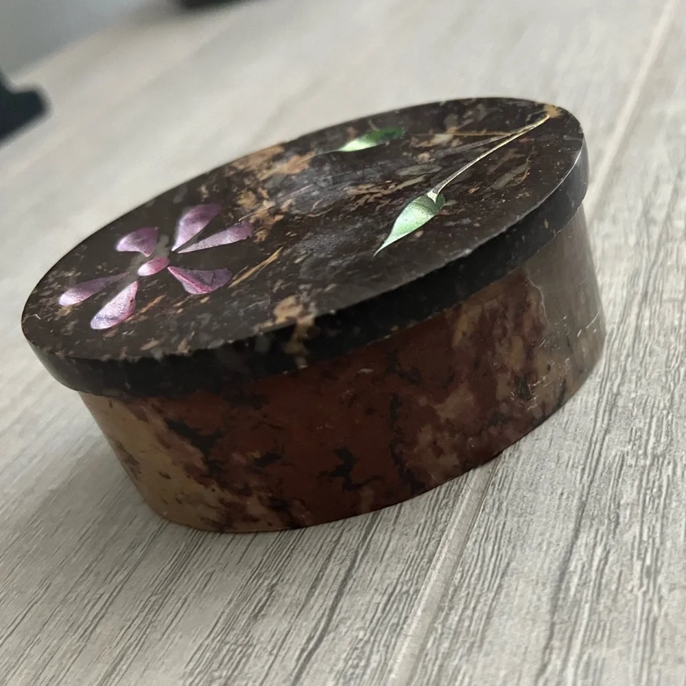 Vintage Soapstone Trinket Box